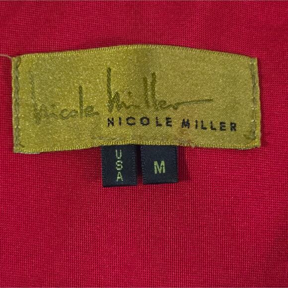 Nicole Miller Elegant Sweetheart Red Lace Party Cocktail Dress Size Medium - Picture 7 of 8